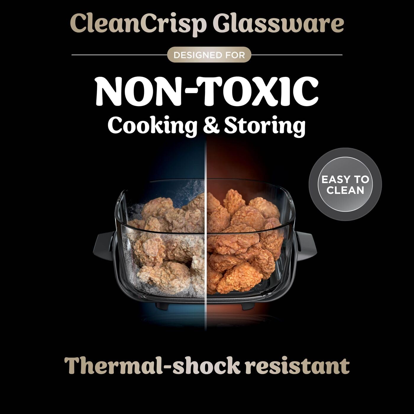 Ninja CRISPi Portable Air Fryer, 3.8L, 4-in-1: Air Fry, Roast, Keep Warm, Recrisp, Space Saving Compact Design